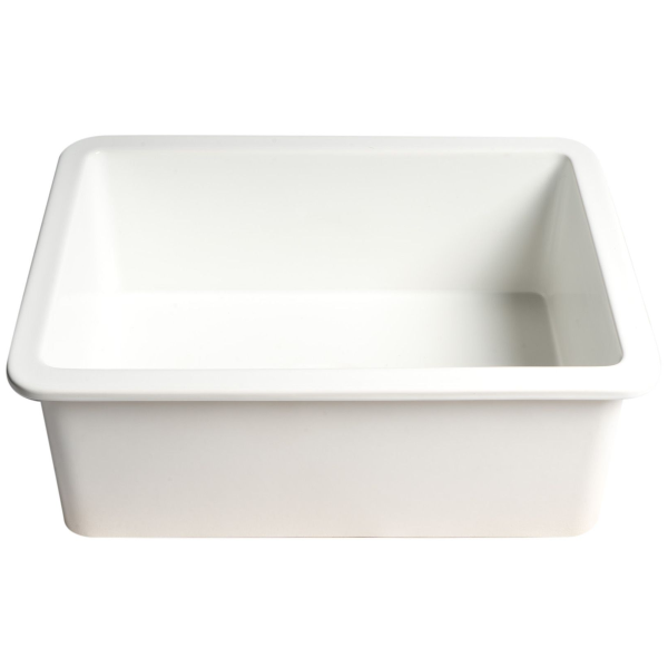 ALFI Brand ABF2718UD 27" White Single Bowl Fireclay Undermount Fireclay Kitchen Sink