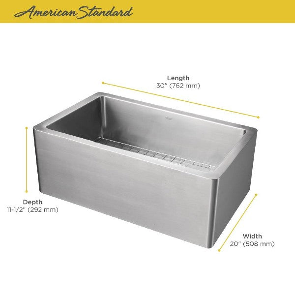 American Standard Avery 30" Stainless Steel Single Bowl Farmhouse Sink - Annie & Oak