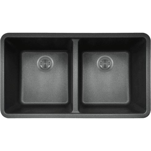 Polaris P208 32" Granite Double Basin Undermount Kitchen Sink - Annie & Oak