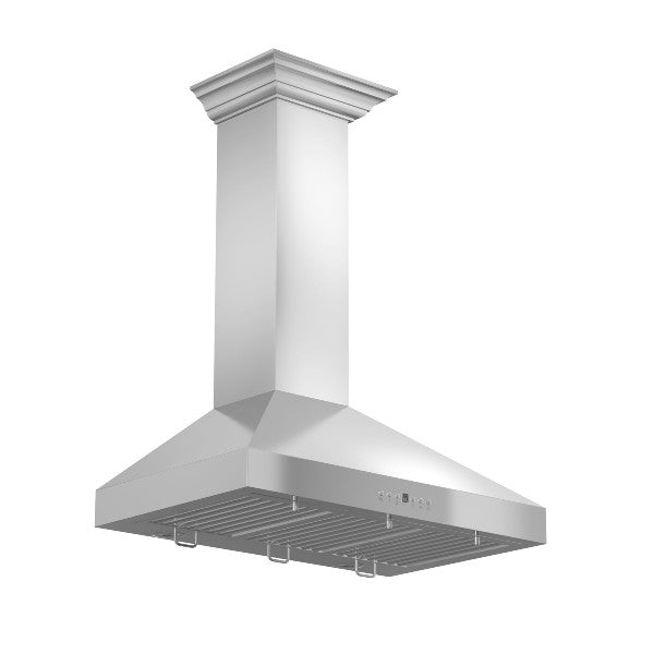 ZLINE KL3CRN 48" Stainless Steel Wall Mount Range Hood with Crown Molding